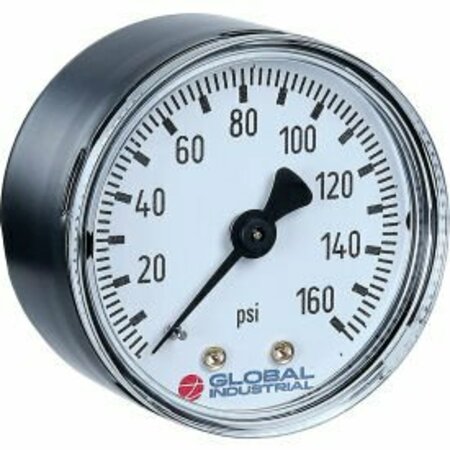 WIKA INSTRUMENT Global Industrial„¢ 2-1/2" Pressure Gauge, 60 PSI/KPA, 1/4" NPT CBM, Steel 52926306